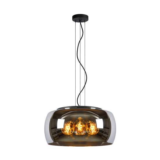 Lampe à suspension Valencia diamètre 50 cm 3xE27 fumée