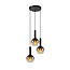 Lampe à suspension Mario 3x E27 diamètre 48,5 cm noire