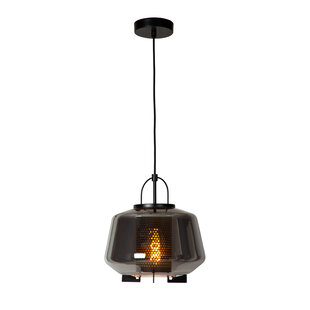 Lampe suspendue élégante Cisco 1xE27 fumée