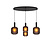 Lampe suspendue Elly 4xE27 noire