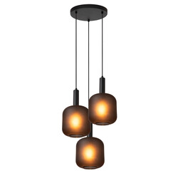 Lampe à suspension Elly diamètre 40 cm 3xE27 noire