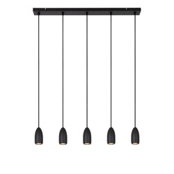 Vera grande suspension noire diamètre 10 cm 5xGU10 noir