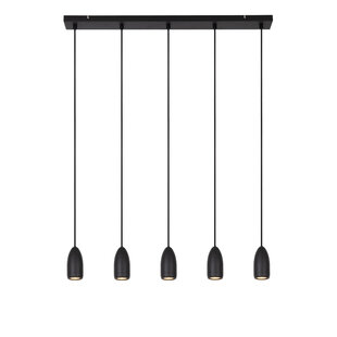 Vera large black hanging lamp diameter 10 cm 5xGU10 black