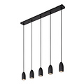 Vera large black hanging lamp diameter 10 cm 5xGU10 black