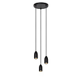 Lámpara colgante Vera redonda diámetro 25 cm 3xGU10 negro