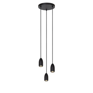 Vera round hanging lamp diameter 25 cm 3xGU10 black