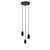 Lámpara colgante Vera redonda diámetro 25 cm 3xGU10 negro