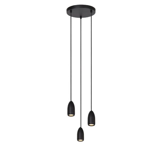 Vera round hanging lamp diameter 25 cm 3xGU10 black