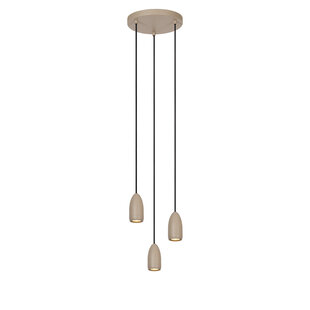 Lampe à suspension Vera taupe diamètre 25 cm 3xGU10