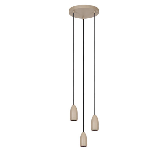 Vera taupe hanglamp diameter 25 cm 3xGU10
