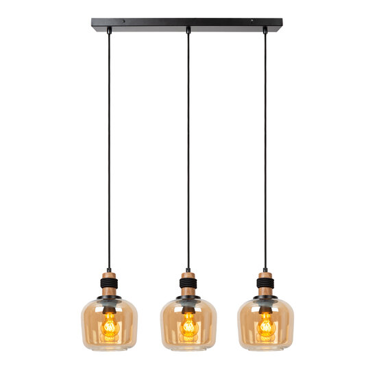 Esprit amber pendant lamp 3xE27