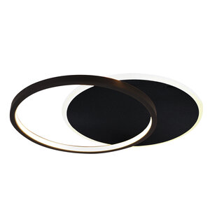 Alex zwarte plafondlamp LED dimbaar 1x24W 2700K 3 StepDim zwart