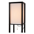 Tower black floor lamp 1xE27 with wireless charger black
