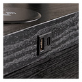 Tower black floor lamp 1xE27 with wireless charger black