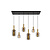 Jackie large hanging lamp 6xE27 smoked