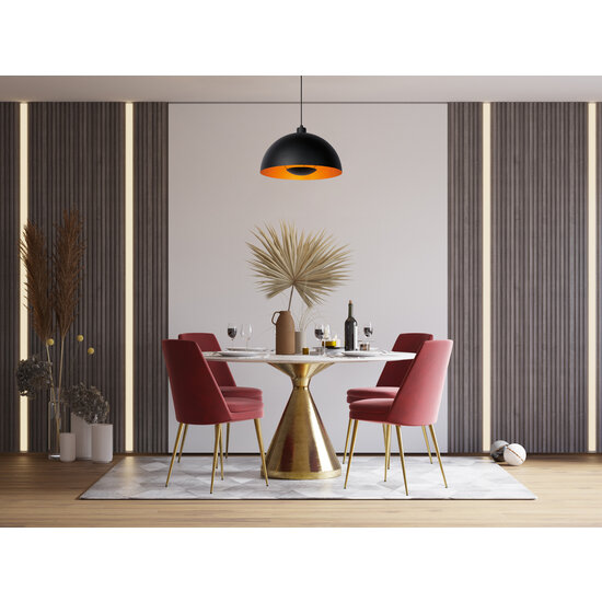 Bianco lámpara colgante diámetro 40 cm 1xE27 negro