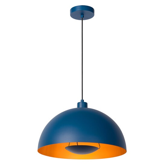 Lampe à suspension Bianco bleue diamètre 40 cm 1xE27