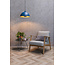 Lampe à suspension Bianco bleue diamètre 40 cm 1xE27
