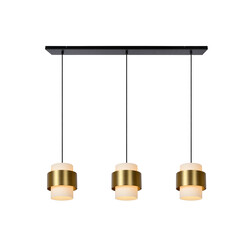 Fiero hanglamp 3xE27 mat goud messing