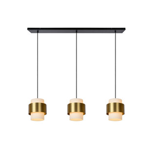 Fiero hanging lamp 3xE27 matt gold brass
