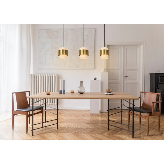 Fiero hanging lamp 3xE27 matt gold brass