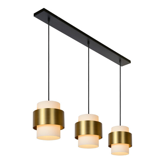 Fiero hanglamp 3xE27 mat goud messing
