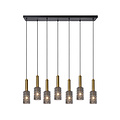 Carole prachtige hanglamp 7xE27 mat goud messing