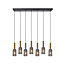 Carole beautiful hanging lamp 7xE27 matt gold brass