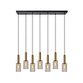 Carole large hanging lamp 7xE27 transparent