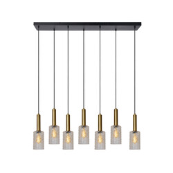 Carole grote hanglamp 7xE27 transparant