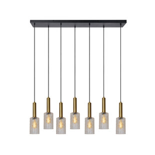 Carole grote hanglamp 7xE27 transparant