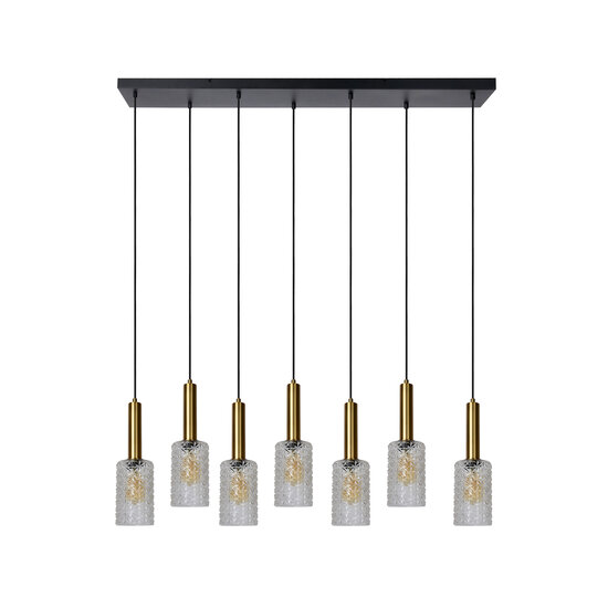 Carole grote hanglamp 7xE27 transparant