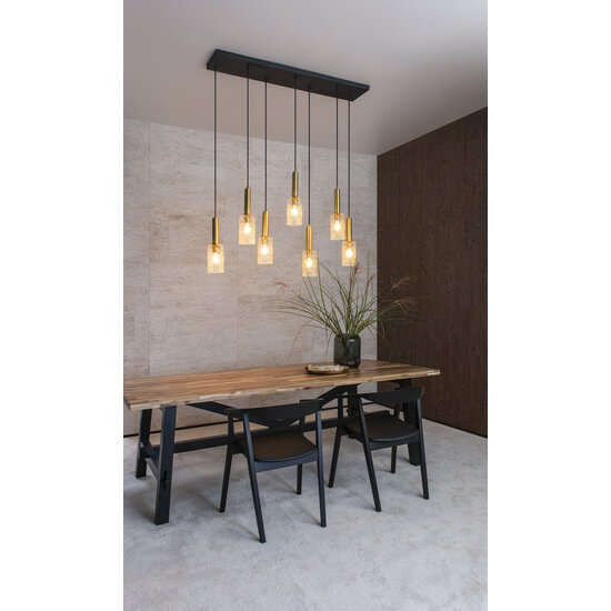 Carole grande suspension 7xE27 transparente