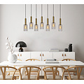 Carole large hanging lamp 7xE27 transparent