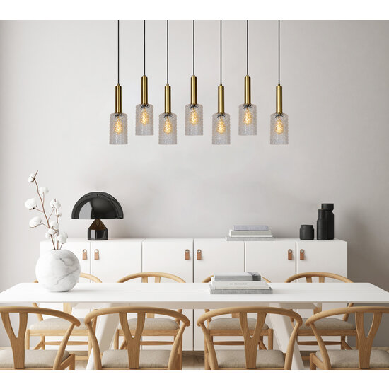 Carole large hanging lamp 7xE27 transparent