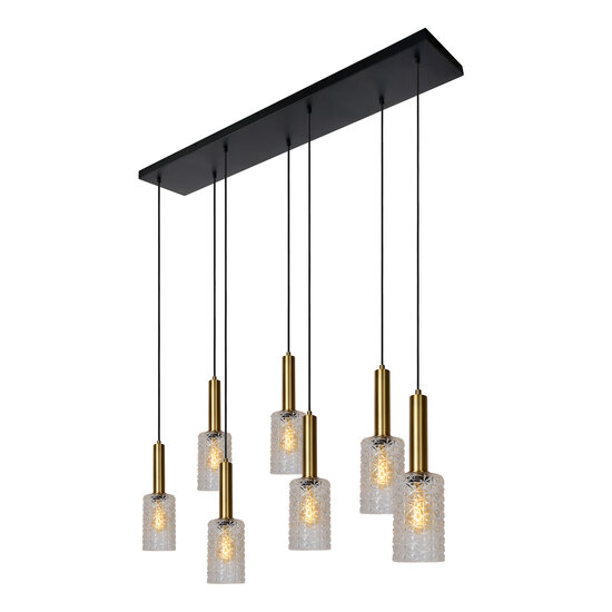 Carole large hanging lamp 7xE27 transparent