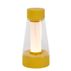 Lampe de table Ilvo jaune ocre LED dimmable IP44