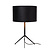 Lampe de table Dotan noire diamètre 30 cm 1xE27 noir