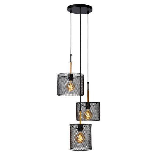 Baksy hanglamp 3xE27 zwart
