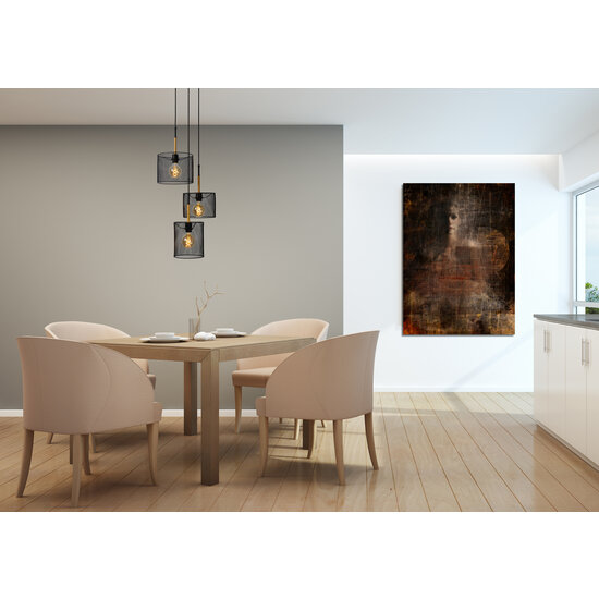 Lampe suspendue Baksy 3xE27 noire