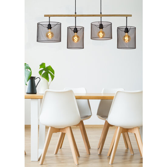 Basky black hanging lamp 4xE27