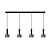 Lampe suspendue Unity 4xE27 noire