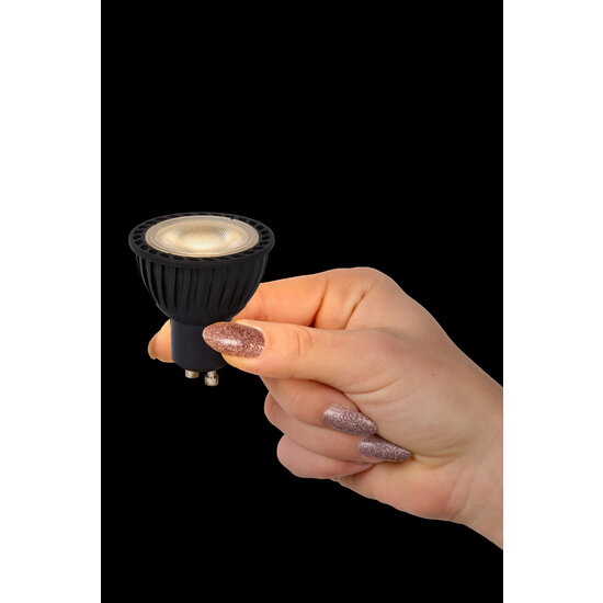 MR16 Led lamp diameter 5 cm LED dimbaar GU10 1x5W 3000K zwart