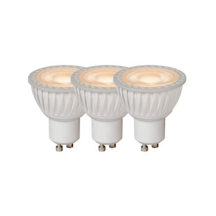 MR16 Led lamp diameter 5 cm LED dimbaar GU10 3x5W 3000K wit Set van 3