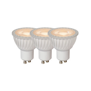 MR16 LED lamp diameter 5 cm LED dimmable GU10 3x5W 3000K white Set of 3