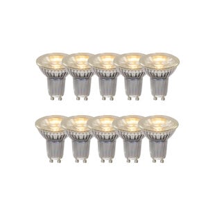 MR16 * 10 LED lamp diameter 5 cm LED GU10 10x5W 2700K transparent Set of 10