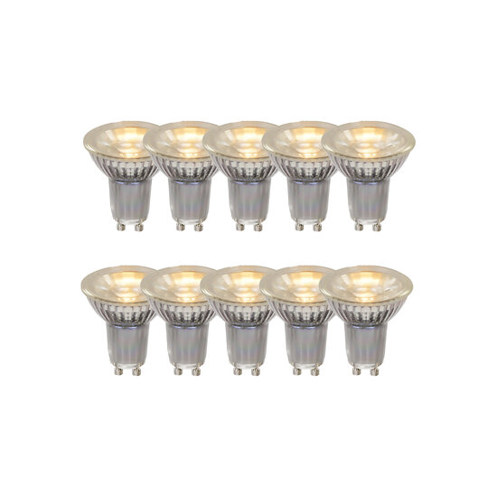 MR16 * 10 LED-Lampe Durchmesser 5 cm LED GU10 10x5W 2700K transparent 10er-Set