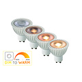 MR16 Led lamp diameter 5 cm LED Dim to warm GU10 1x5W 2200K/3000K wit