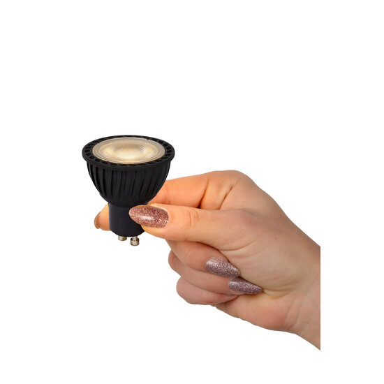 Black MR16 LED lamp diameter 5 cm LED dimmable GU10 1x5W 2200K/2700K 3 StepDim