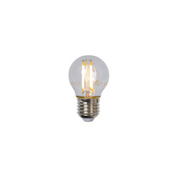 G45 filament lamp diameter 4,5 cm LED dimbaar E27 1x4W 2700K transparant